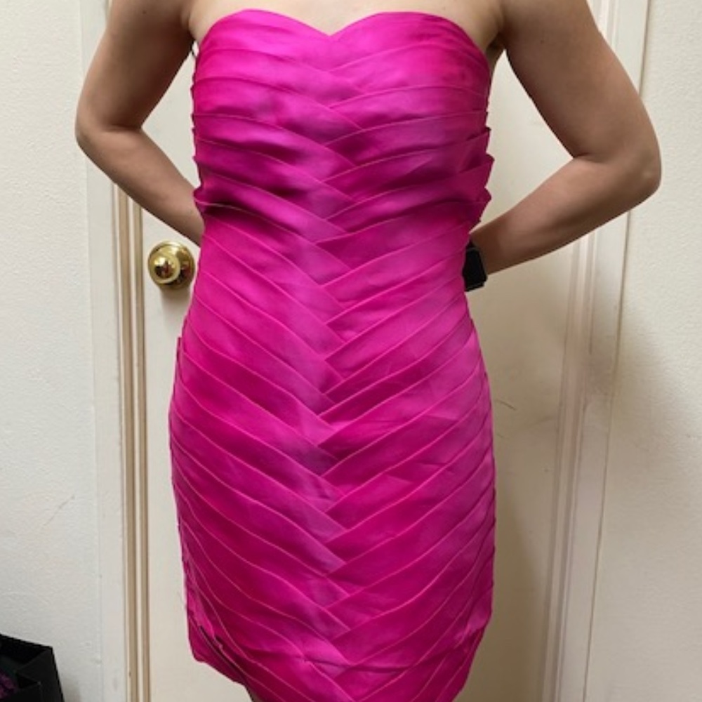 Louis Feraud Cocktail Hot Pink Dress SZ 6/8